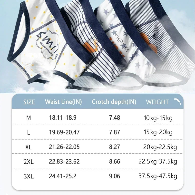 Multipack Cotton Boy Briefs Panties Excavator Pattern Kids Underpants Breathable Cartoon Design Child Hot Shorts Boys Underwear