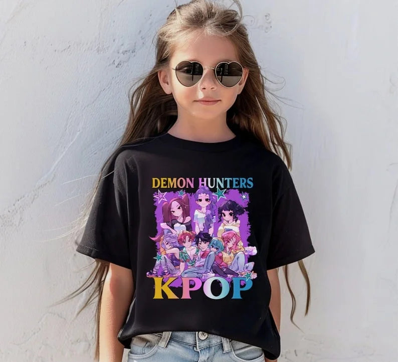 2025-26 New Kpop Demon Hunters Saja Boys T-shirt Harajuku Women Girl Huntrix O-neck Summer Shirt Gift for Fans