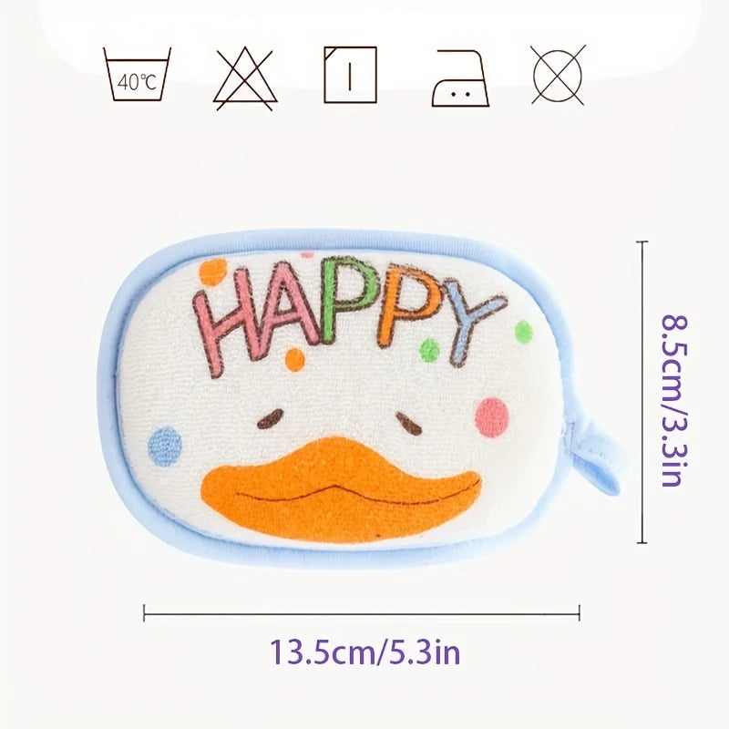 Baby Bath Sponge,Children Scrub Bath Towel, Cartoon Cleaning Brush for Kids Toddlers Newborns, Shower Head Hair Washing Massage