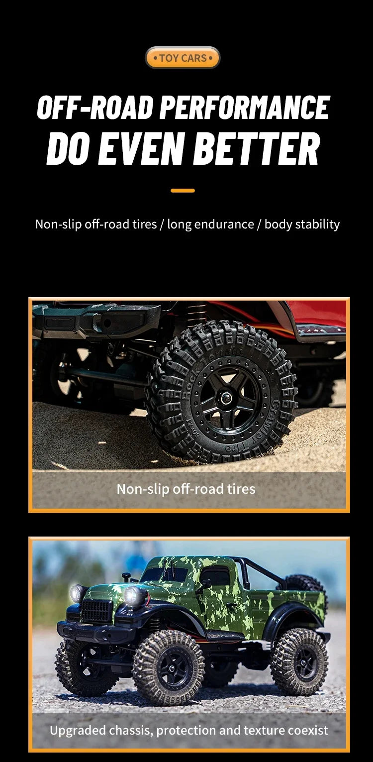 JHD For C8813 1:18 Full Scale RC Simulation Jeep Model 2.4G 4WD RC Car Motor Climbing Off-Road Model JJRC C8813 Car Toys