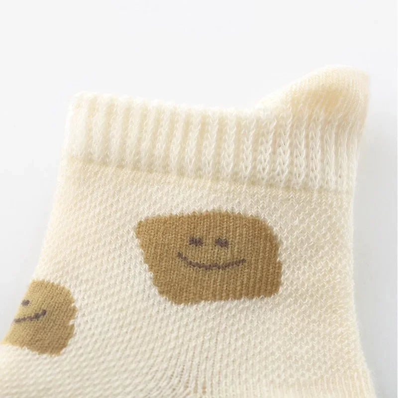 5 Pairs Childrens Indoor Anti-Slip toddler Socks Cute Cartoon Pattern Kids Boys Girls Socks Comfortable Breathable for Toddler