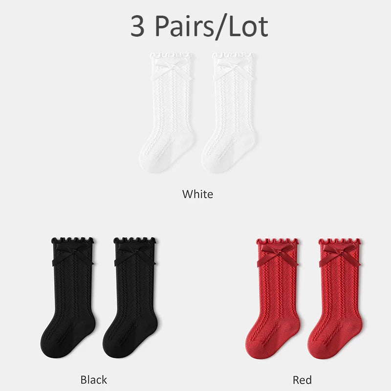 3/6 Pairs Baby Girls Socks Solid Color Kids Socks For Girls Children Socks Princess Lace Newborn Socks For Girls Accessories