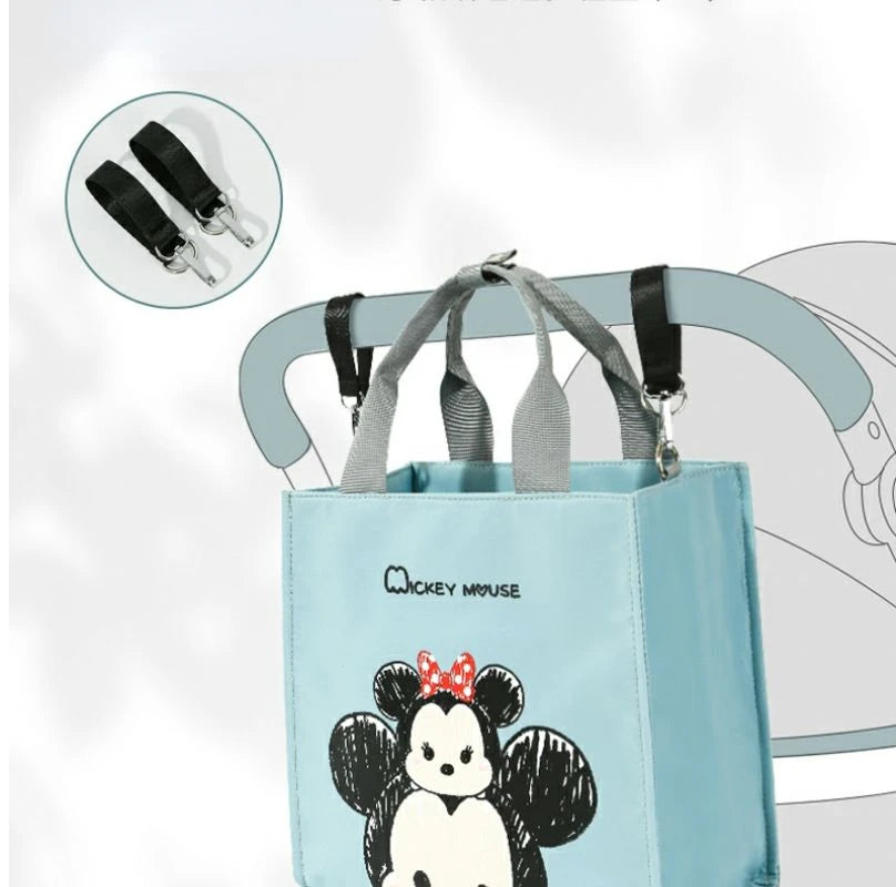 Disney New Diaper Bag Handbag Luxury Brand Fashion Baby Diaper Bag Large Capacity Cartoon Baby Stroller Bag Multifunctional