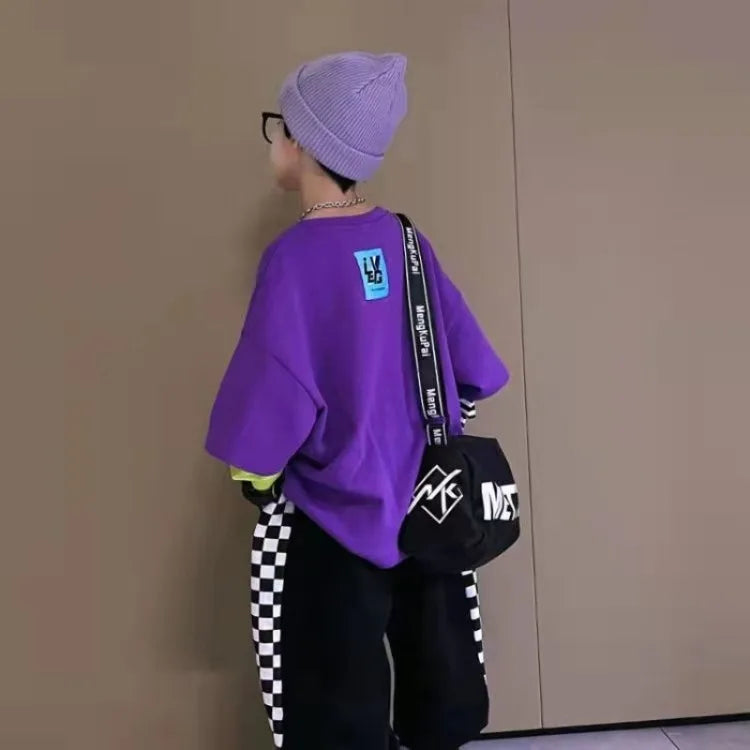 Fake Two Piece T Shirt Kids Korean Clothes Boys Wear Cartoon Children's Fashion Tops Boys' Child T-shirt T-shirts Boy Top 2025