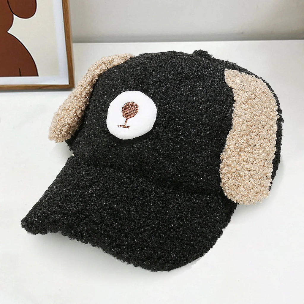 Cozy Knit Beanie Hat for Women Girls Warm Winter Pom Pom Cap with Faux Fur Lining and Cute Cat Ears Embellishment