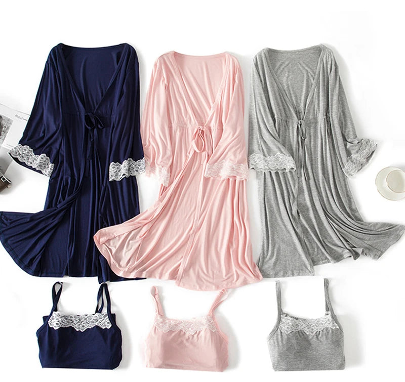 Maternity Robe For Hospital Nightgown Pregnant Women Nursing Nightwear Pajama Lace Sleepwear Ropa Mujer Embarazada Premama Suits