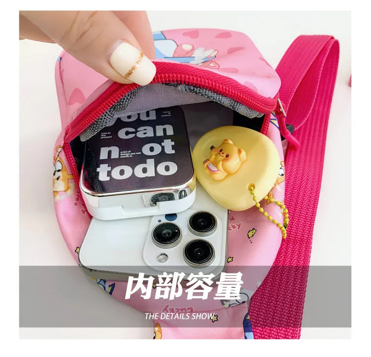 Bingo Friends Children's Bag Cute Bluey Family kids Chest Bag Kindergarten Cartoon Light Crossbody Bag Halloween Christmas gift