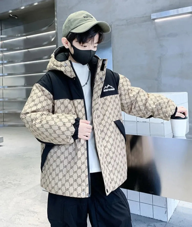 2025 New Boys' Thickened Winter Coat with Hood, Fleece-Lined Parka Jacket for Toddler Boys, Stylish & Warm Winter Wear