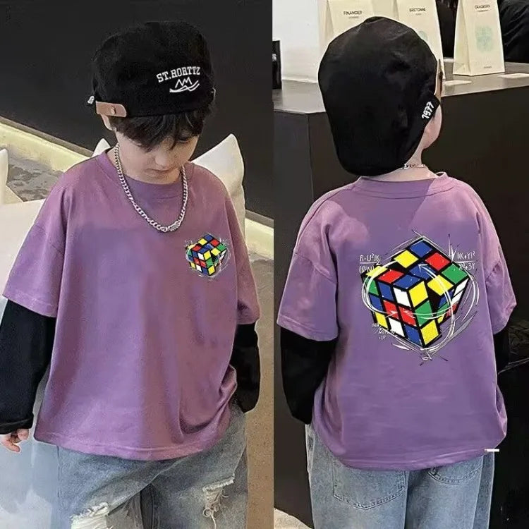 Cartoon Printing 3 Year Old Boy Clothes Children's Clothing Boys Kids 7 12 Years Junior Boys' Spring Autumn Top Tops Korean 2025
