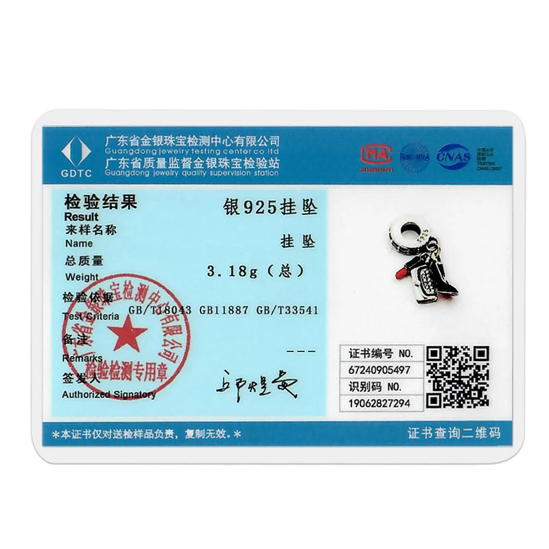 925 Sterling Silver Original Pink Ballet Shoes Charms Ballet Dancer Pendants For Women DIY Bead Fit Original Bracelet Necklace