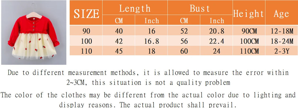 Spring And Autumn New Baby Girl Princess Dress, Pineapple Embroidered Children'S Long Sleeve Clothes (1-3 Years Old)