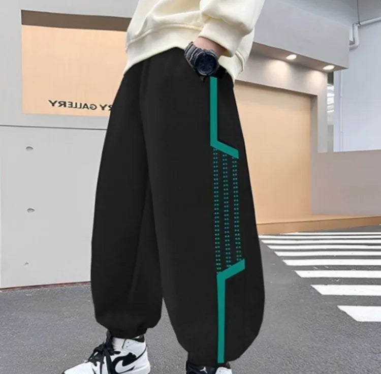 Kids' Sport Pants 2025 Spring New Boys Loose-Fitting Slim Fit Long Pants Children's Casual Hooded Sweatpants Toddler Boys Pants