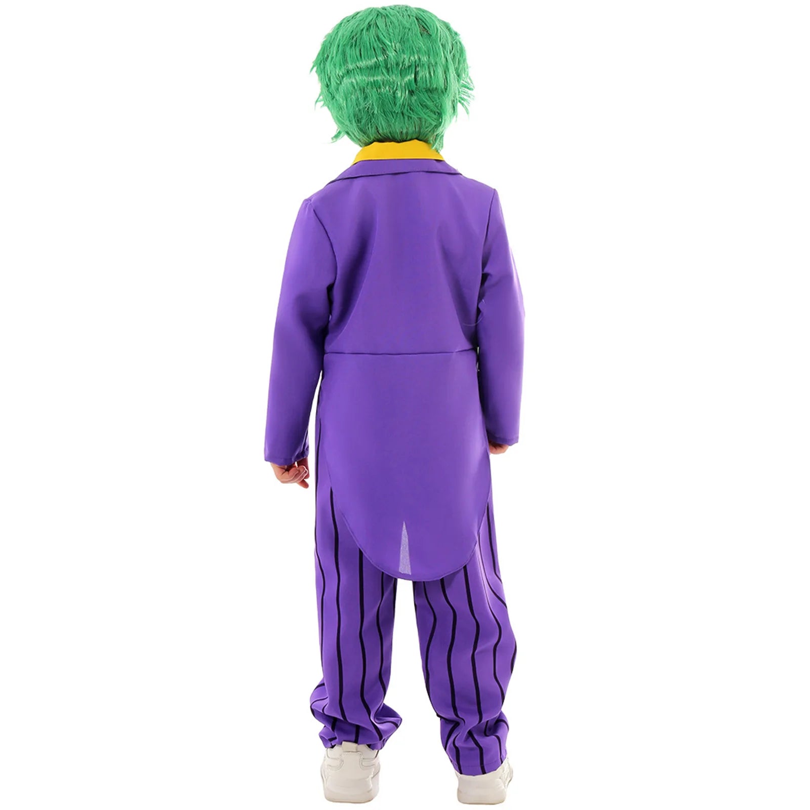 Halloween Joker Costume Green Wig Coat Bow Tie Pants Corsage For Child Toddler Boys Joker Comic Cosplay Party Outfits
