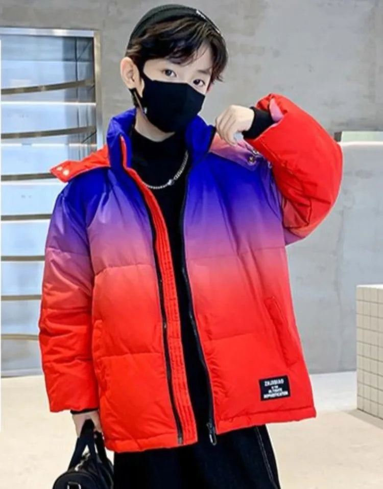 Boys Winter Stylish Cotton-Padded Down Coat 2025 New Big & Medium Size