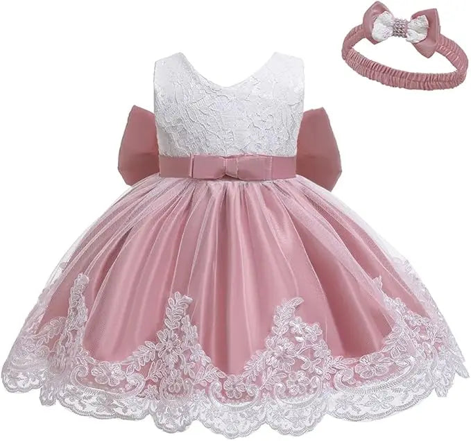 New Year Dress For Girls White Bridesmaid Dresses For Wedding Prom Gown Big Bow Girls Elegant Dresses Red Puffy Christmas Dress