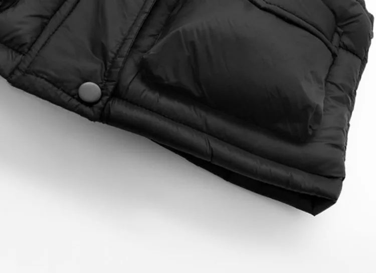 Autumn Winter New Kids' Korean Style Thickened Cotton Vest for Medium Large Children Students Fashion Outerwear Jacket