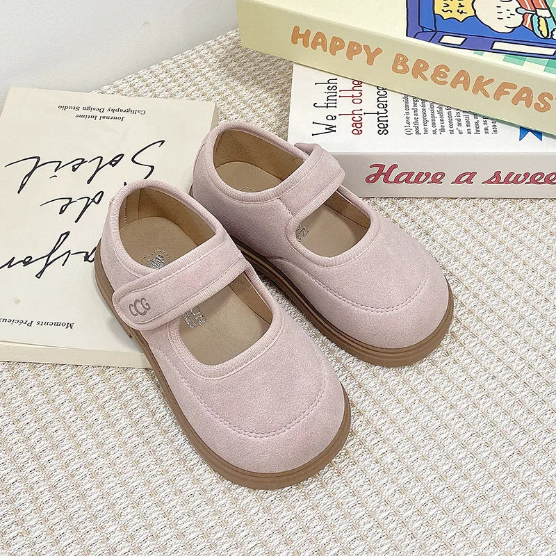 Girls' Leather Shoes 2025 Spring Autumn New Fashion Breathable Princess Shoes Lightweight Comfortable Luxury Child Casual Flats
