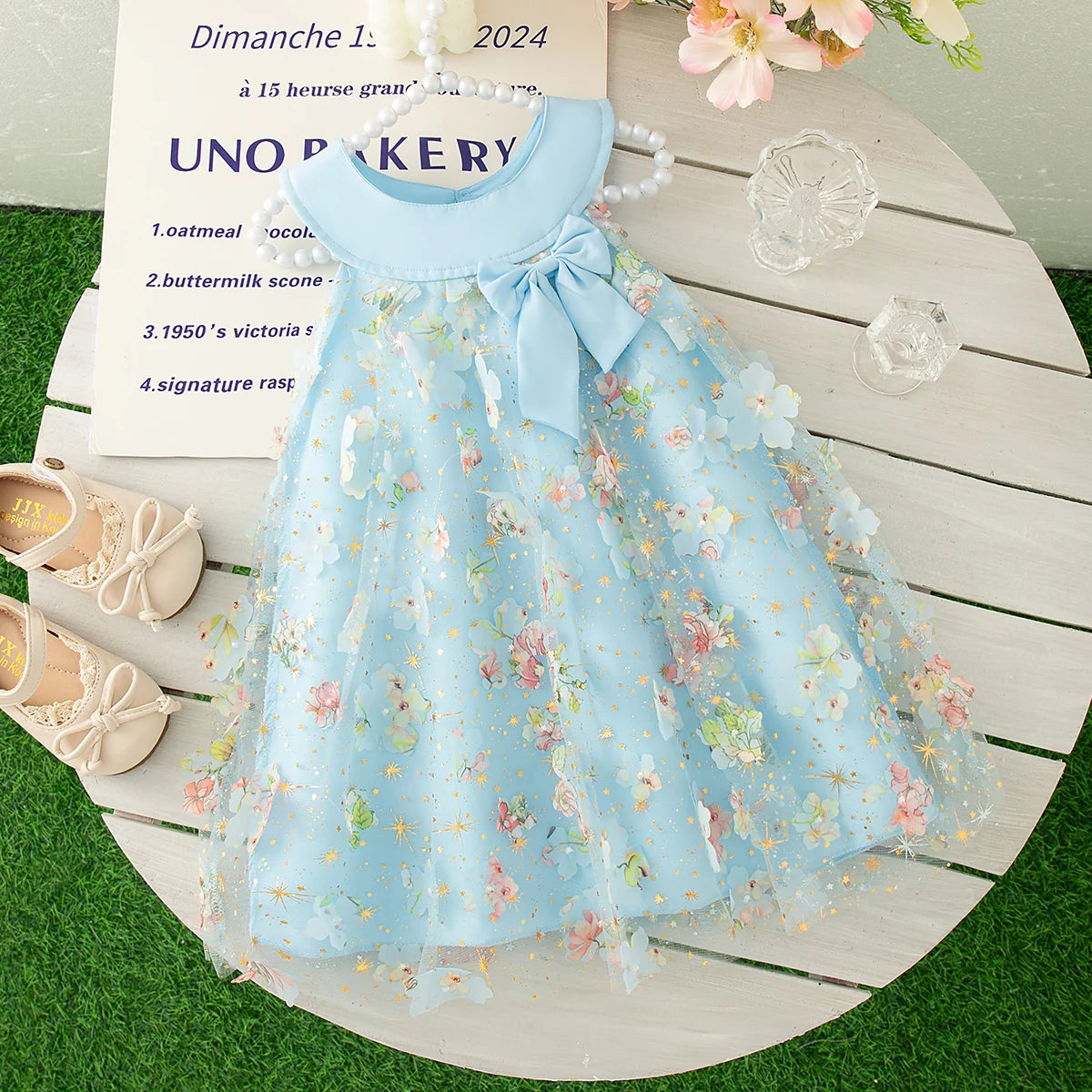 Summer New Princess Style Baby Girl Dress, Floral Chiffon Children'S Sleeveless Clothes For Birthday Parties (0-3 Years Old)