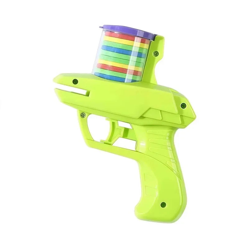 1PC Kids Outdoor Disc Gun Toy Flying Frisbee Shooting Launcher Interactive Parent-Child Game for Boys Perfect Birthday Gift