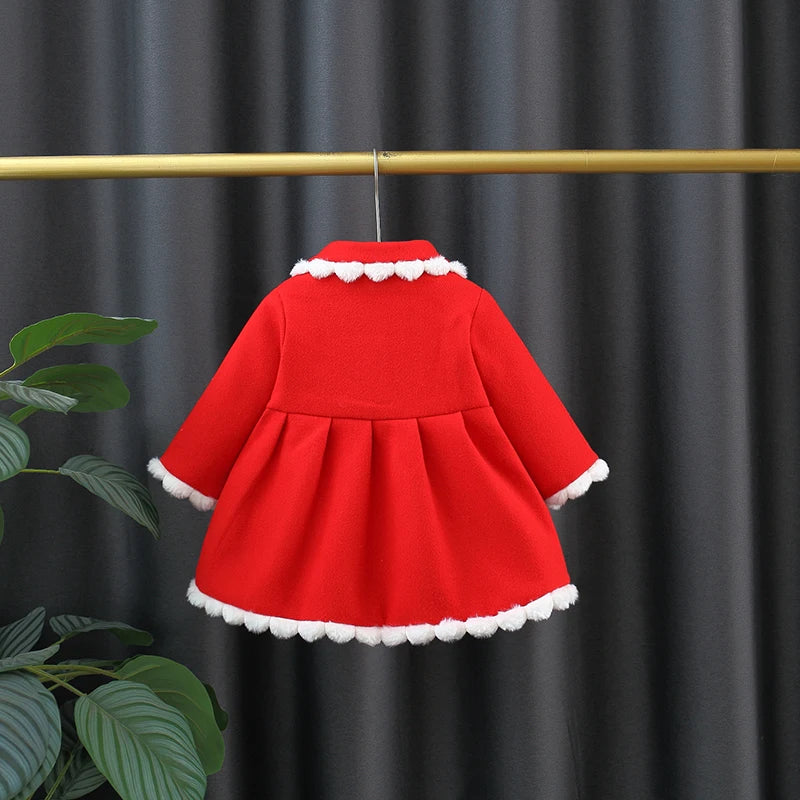 (0-3 Year Old Baby Girl Long Sleeved Coat) New Sweet Bow Korean Style Children'S Clothing For Autumn And Winter