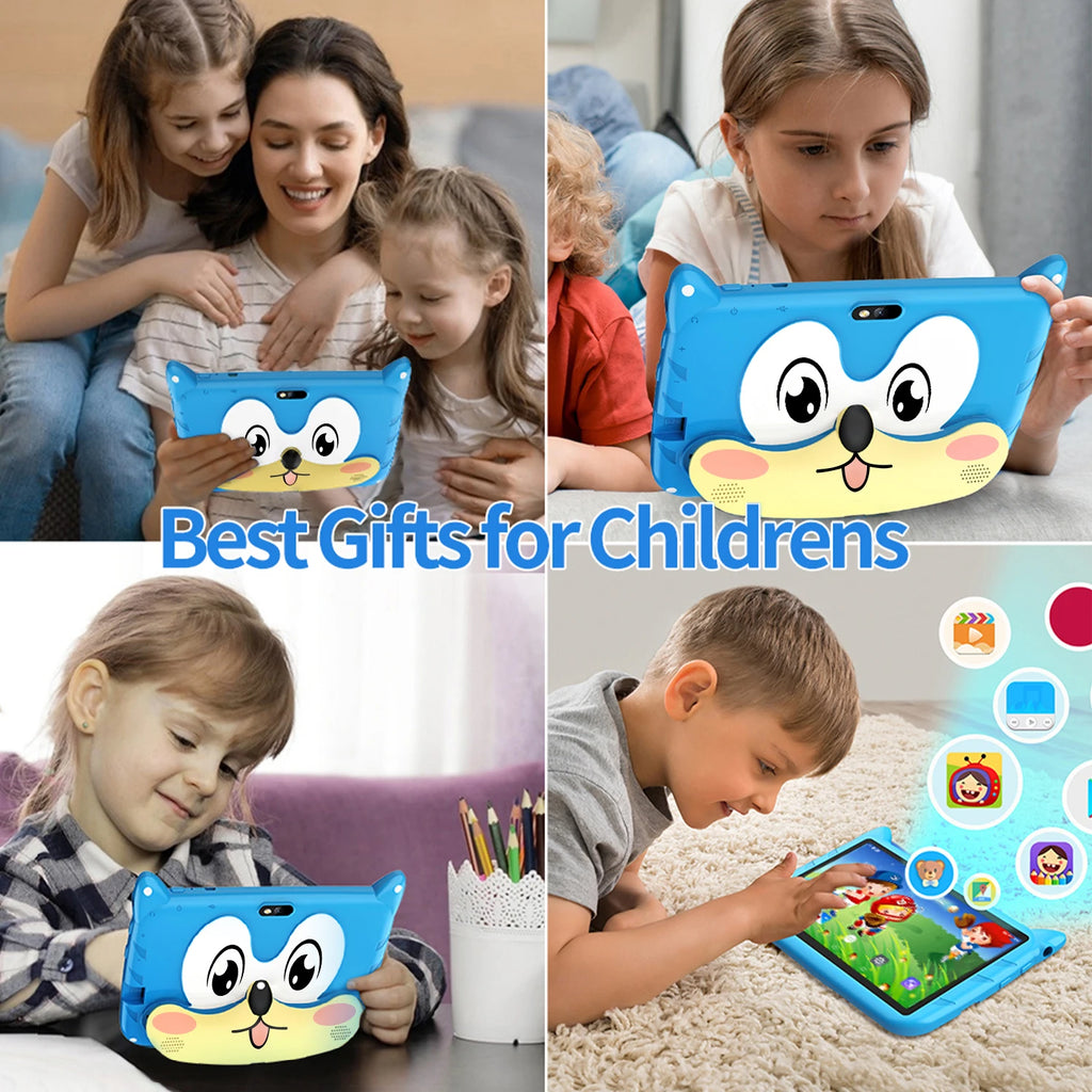 BDF Hot-selling Android 7 Inch Kids Tablet Quad Core 4GB RAM 64GB ROM Android 13 Google Learning Education Games Tablets 4000mAh