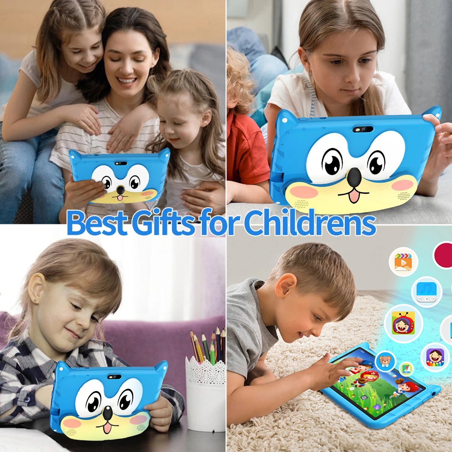 BDF Hot-selling Android 7 Inch Kids Tablet Quad Core 4GB RAM 64GB ROM Android 13 Google Learning Education Games Tablets 4000mAh