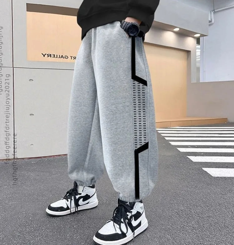 Kids' Sport Pants 2025 Spring New Boys Loose-Fitting Slim Fit Long Pants Children's Casual Hooded Sweatpants Toddler Boys Pants