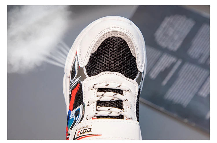 Disney Boys' Sports Shoes Cartoon School Children's Mesh Breathable Running White Fashion Cool Shoes Sneaker Size 21-38