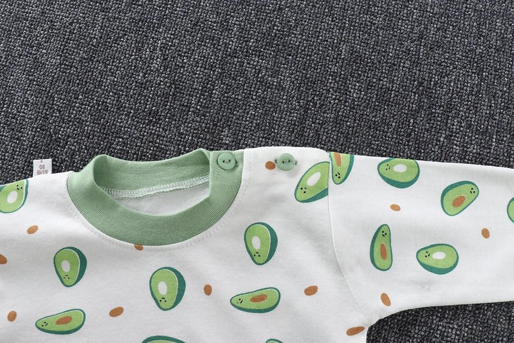 Cartoon Pajamas Suits Children's Baby Boys Girls Spring Autumn Sleepwear Home Clothes Cotton Autumn Long Trousers Kids Pijamas