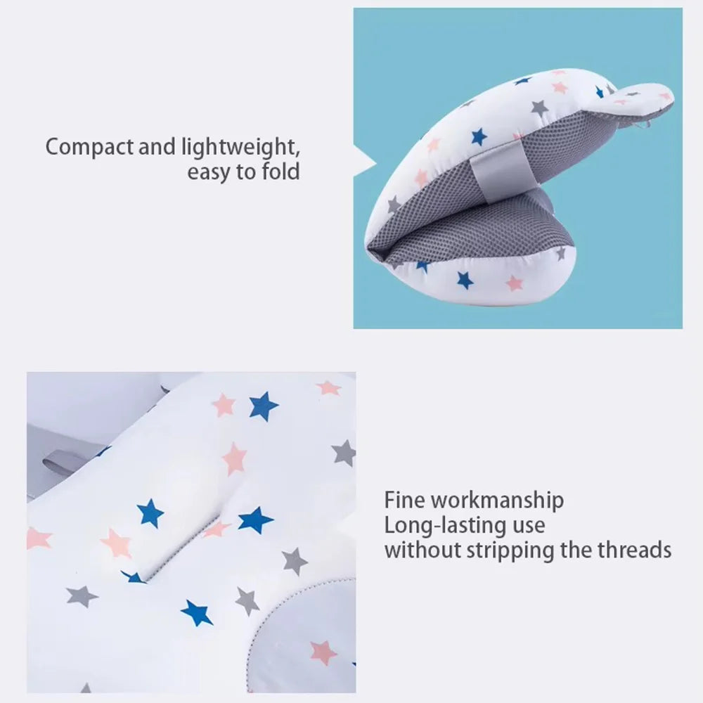 PANGDUBE Baby Bath Seat Newborn Bathtub Cushion Adjustable Support Pad with Non-Slip Mat 0-12 Months Shower Safety Float