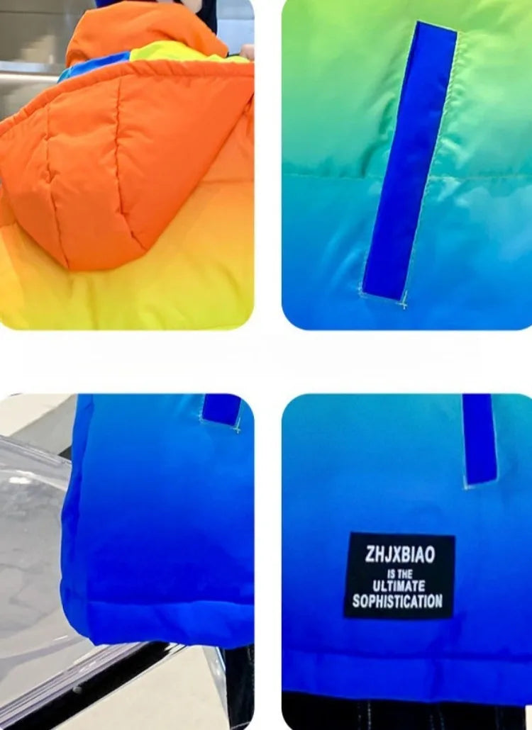 Boys Winter Stylish Cotton-Padded Down Coat 2025 New Big & Medium Size