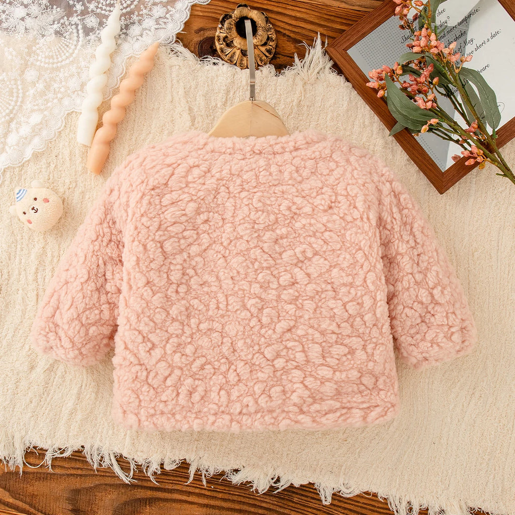 New Autumn And Winter Thick And Warm Baby Girl Coat, Cute Cartoon Children'S Clothes For Babies Aged 9 Months To 4 Years Old