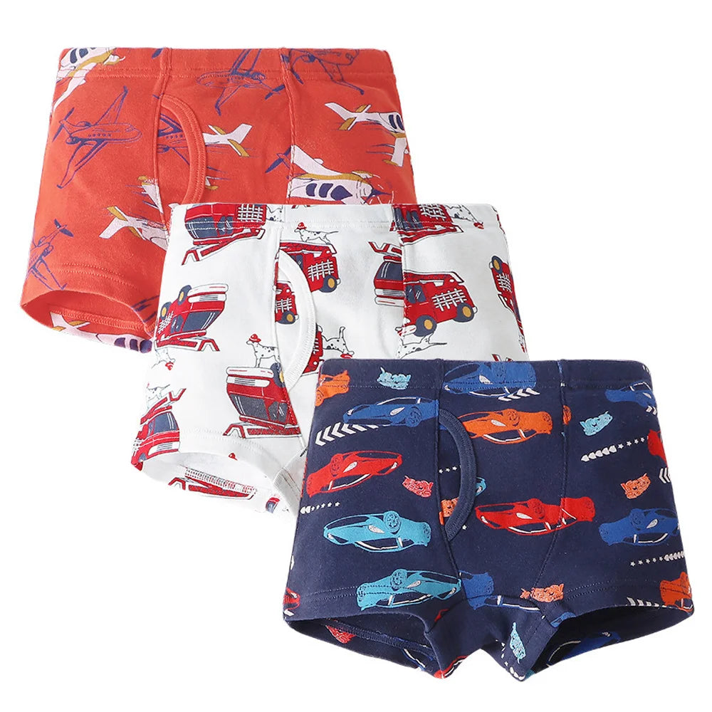 1/3/6 pcs Boys Boxer Briefs Sets 2025 New Kids Cotton Underwear Boy Underpants Teenager Dinosaur Print Soft Children Panties