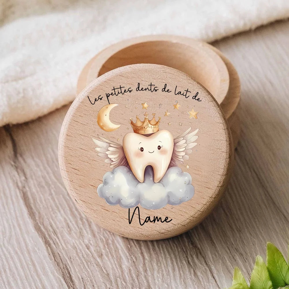 Personalized Baby Tooth Box Keepsake Tooth Wooden Collection Box Wooden Collectible Boxes Birthday Gift Baby Shower Gift