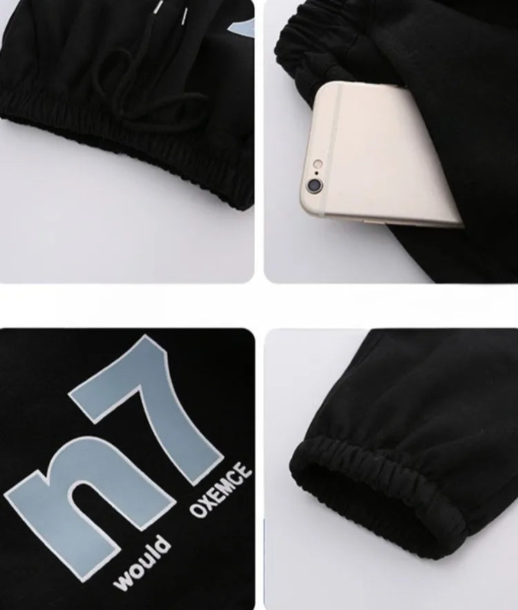 Boys Cargo Pants Spring Autumn Fleece-Lined Kids Casual Loose Long Pants Stylish Warmth Outdoor Playwear