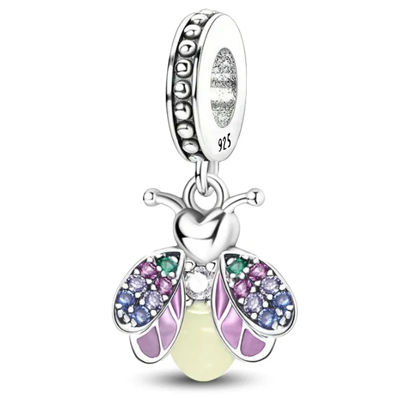 925 Sterling Silver Mushroom Cat Owl Puppy Cat Claw Charms Beads Fit Diy Bracelet Bangle Making Gift Of High Quality Jewelry