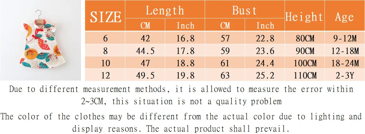 (9 Months -3 Years Old) Summer New Chinese Retro Style Baby Girl Dress, Spring Festival Party Children'S Clothing