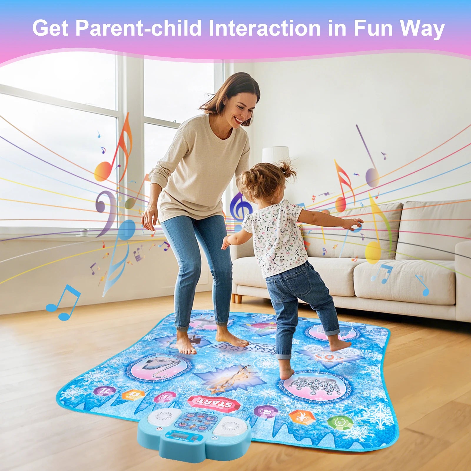 Kids Electronic Dance Mat Dancing Blanket Double Players Mode with 9 Levels Kid Floor Music Blanket Educational Toys Kids Gifts