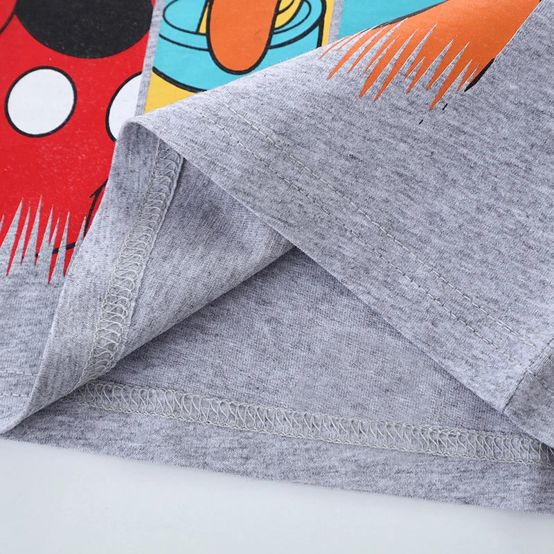 Fashion Baby Boys Clothing Set Summer Children Cartoon Mickey Mouse T-Shirt Denim Shorts 2Pcs Kids Tracksuits 2 3 4 5 6 Years