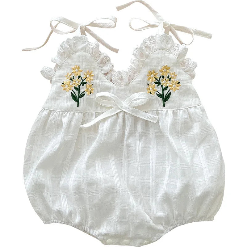 Baby Summer Wear Sling Romper Korean New Born Children's Baby Wrap Fart Clothes Full Moon 100 days Summer Outwear