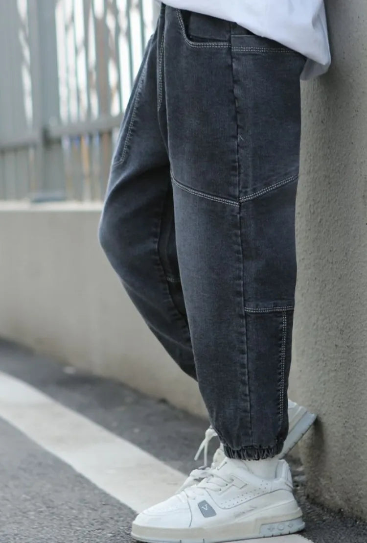 Loose Fit Toddler Boys' Jeans - Spring Autumn Kids Pants for Boys, Trendy Oversized Denim Pants for Boys 2025