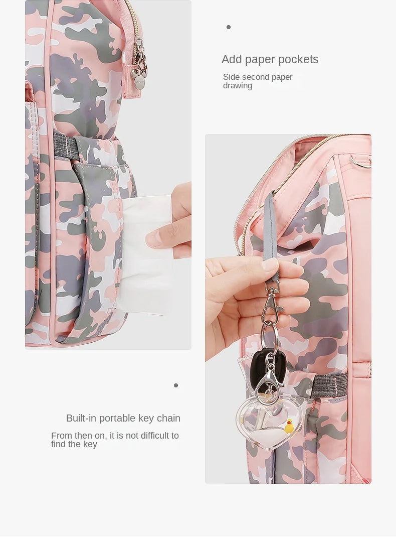 Disney Mickey's New Diaper Bag Backpack Cartoon Cute Baby Bag Multifunctional Baby Diaper Bag Luxury Brand Original Backpack