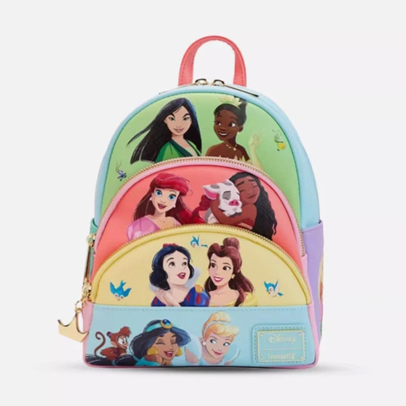 Loungefly Disney Princess Series Manga Style Animated Collage Collection Mini Backpack