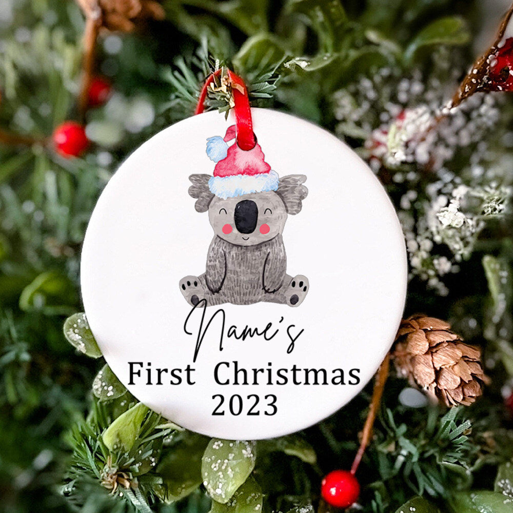 Personalized Christmas Baby Ornament Baby First Christmas Photo Prop Ornament Baby Photography Accessories Infant Xmas Cute Gift