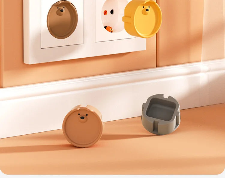 European Standard Socket Protective Cover Silicone 2-hole 2-phase Power Socket Plug European-style Anti-electric Shock Dust