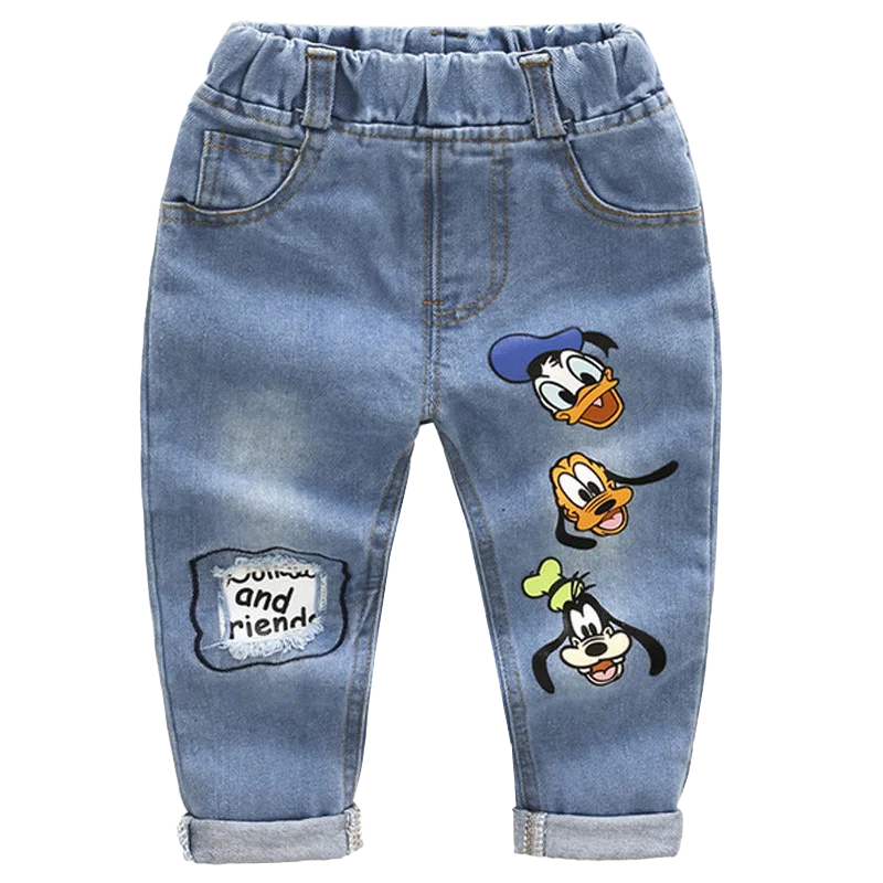 Fashion Baby Boys Cotton Clothing Sets Kids Cartoon Mickey Mouse Long Sleeve Tops + Jeans Pants 2Pcs for Children Tracksuits