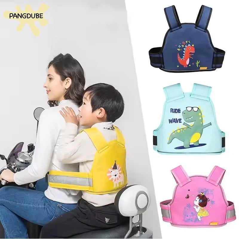 PANGDUBE Kids Motorcycle Safety Harness Adjustable Strap Belt for Electric Cars Bikes Anti-Fall Baby Cycling Strap Kids Gear