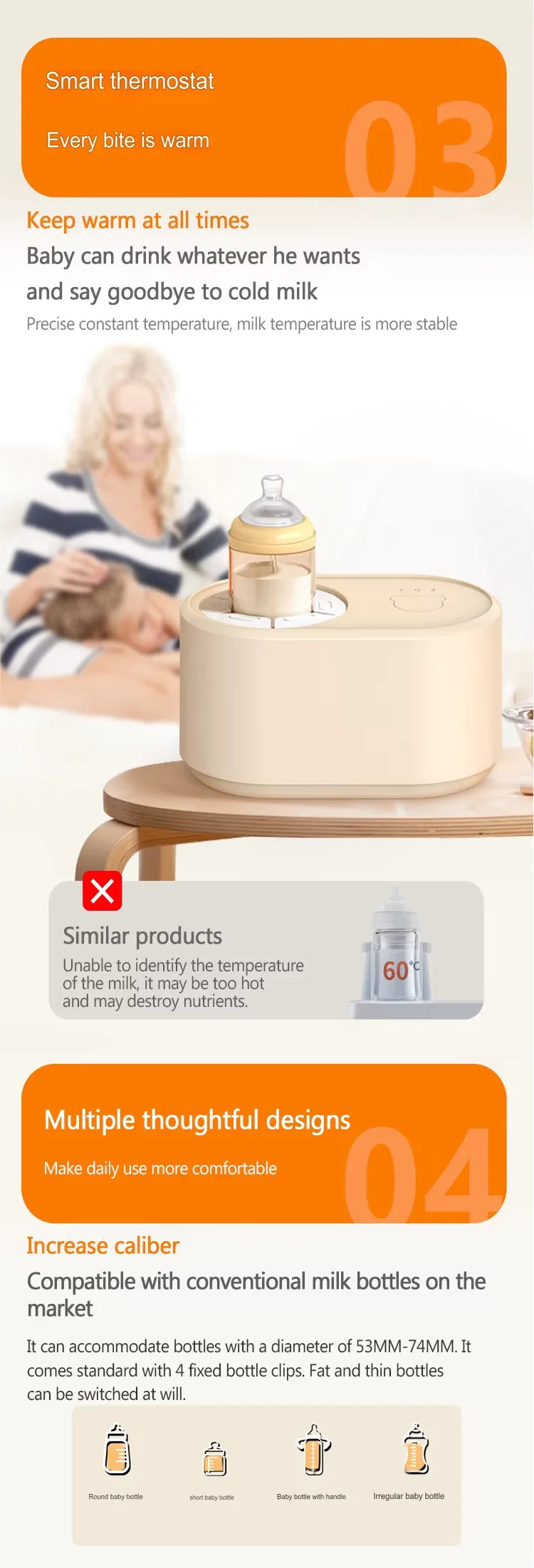 Electric Milk Bottle Shaker, USB Smart Intelligent Milk Powder Mixer, Lithium battery, Baby Formula Maker, Divine Device