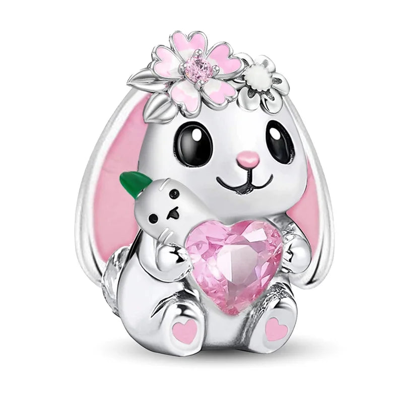 925 Sterling Silver Mushroom Cat Owl Puppy Cat Claw Charms Beads Fit Diy Bracelet Bangle Making Gift Of High Quality Jewelry