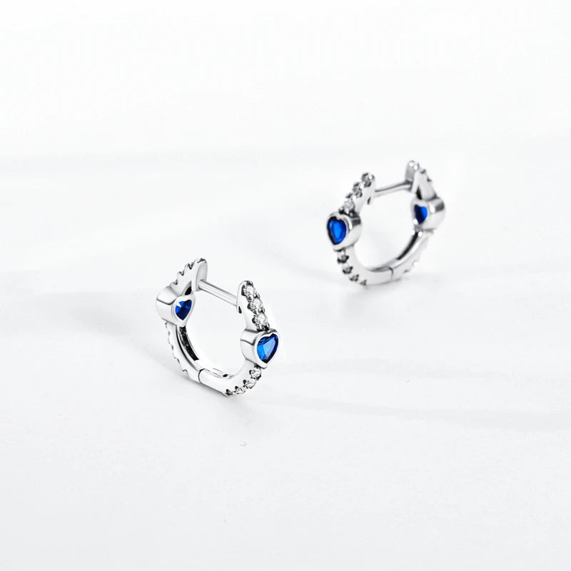 925 Sterling Silver Pave U Shape Heart Eardrop Earrings Hoop Earrings For Women Wedding Engagement For Girlfriend Birthday Gift